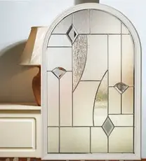 Decorative glass design for composite doors