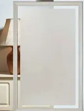 Decorative glass design for composite doors