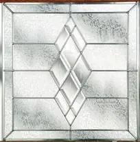 Decorative glass design for composite doors