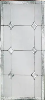 Decorative glass design for composite doors