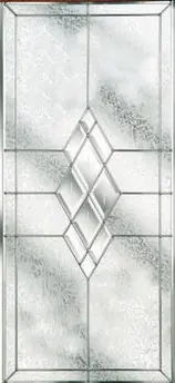 Decorative glass design for composite doors
