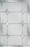 Decorative glass design for composite doors