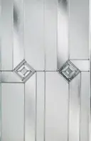 Decorative glass design for composite doors