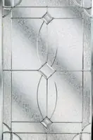 Decorative glass design for composite doors