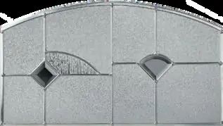 Decorative glass design for composite doors