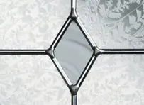 Decorative glass design for composite doors
