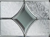 Decorative glass design for composite doors