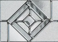 Decorative glass design for composite doors