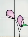 Decorative glass design for composite doors