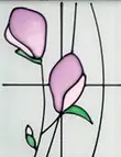 Decorative glass design for composite doors