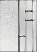 Decorative glass design for composite doors