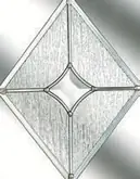 Decorative glass design for composite doors
