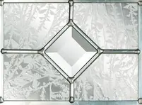 Decorative glass design for composite doors