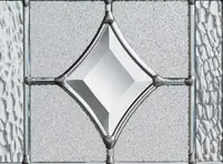 Decorative glass design for composite doors