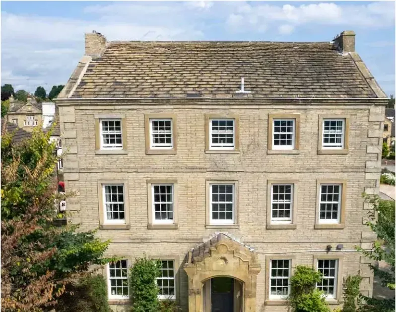 Home with sliding sash windows